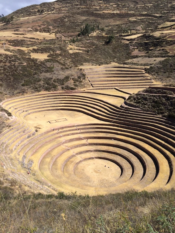 Foto kreisförmigen Terrassen in der Provinz Cuzco in Moray